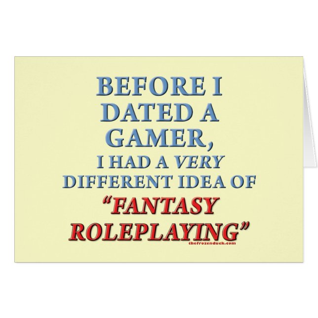 Avant que j'aie daté un Gamer (Devant horizontal)