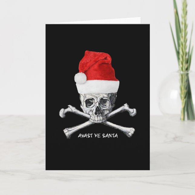 Avast carte de Cristmas de pirate de vacances du (Devant)