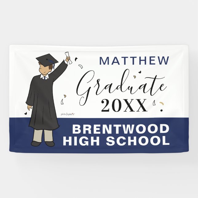 Avatar de garçon personnalisé| Bannière de fin d'é (Horizontal)