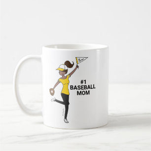 Avatar personnalisé #1 Baseball Mom Coffee Mug