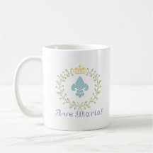 Ave Maria Cross Stitch Look American Mug avec logo