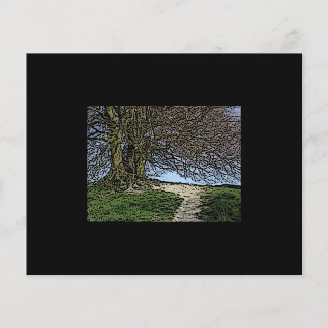 Avebury, Wiltshire, Angleterre. Arbre et chemin. (Devant)