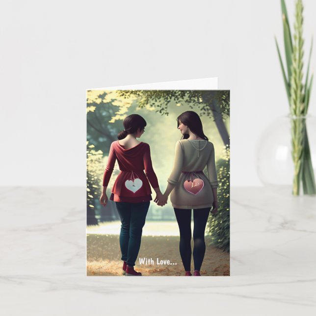 Avec Amour... Carte pour les fêtes (Devant)