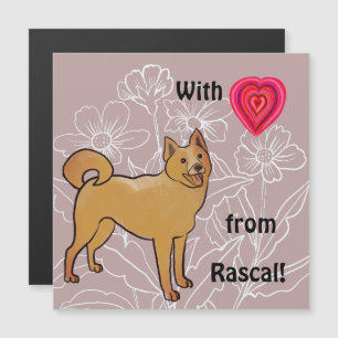 Avec amour de votre chien – Carte magnétique migno