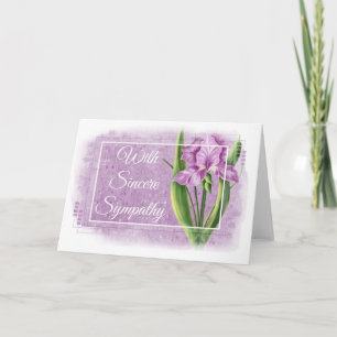 Avec Carte Sympathique Sincère - Iris Violet d1