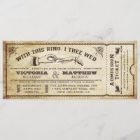 Avec Cette Invitation De Billet De Mariage Vintage