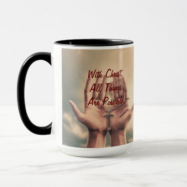 Avec Christ, Mug de café (Gauche)