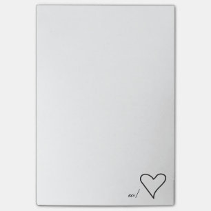 Avec des notes de post-it d'amour (grandes)