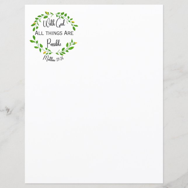 Avec Dieu, tout est possible (Devant)