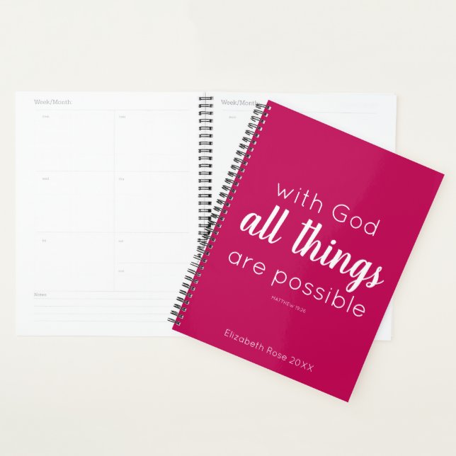 Avec Dieu, toutes choses sont possibles Nom de ver (Devant avec enveloppe)