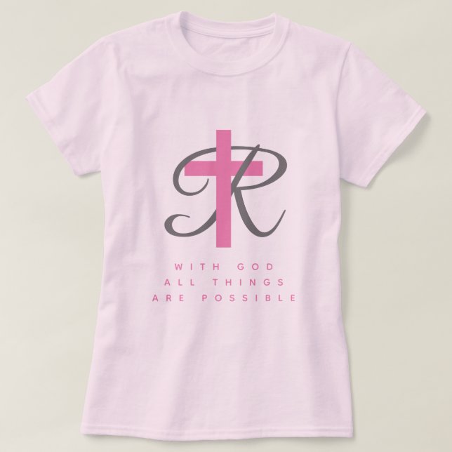 Avec Dieu Toutes Les Choses Sont Possibles T-shirt (Design devant)