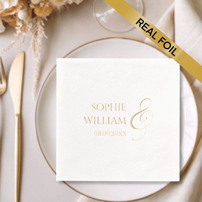 Avec Dorure Élégante serviettes à huile de mariage (Créateur téléchargé)