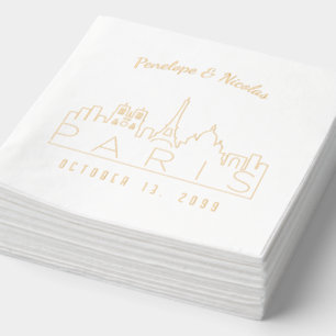 Avec Dorure Huile d'or de serviettes personnalisées Paris