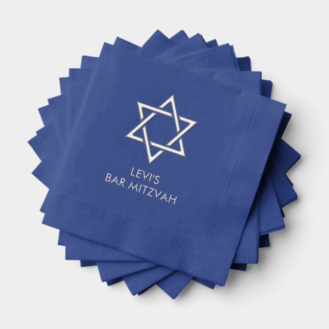 Avec Dorure Serviettes à l'huile de bar Mitzvah personnalisées (Insitu (empilé))