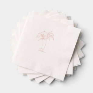 Avec Dorure Serviettes à motif de palmier en estampage à chaud