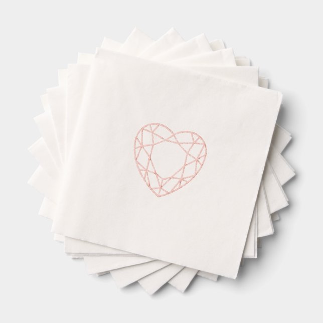 Avec Dorure Serviettes de cocktail en papier métallisé en form (Insitu (empilé))