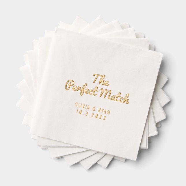 Avec Dorure Serviettes de douche de mariage personnalisées Per (Insitu (empilé))