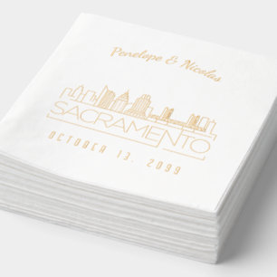 Avec Dorure Serviettes de Mariage de Sacramento personnalisées