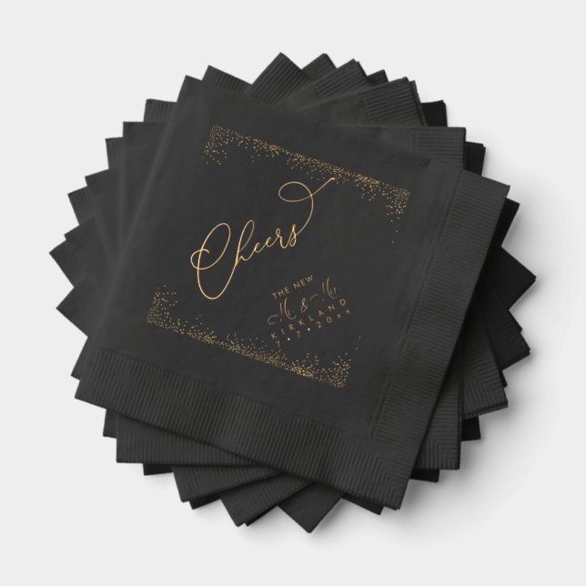 Avec Dorure Serviettes estampées à la feuille (Insitu (empilé))