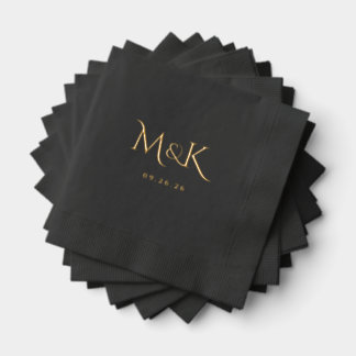 Avec Dorure Serviettes Estampées à la Feuille