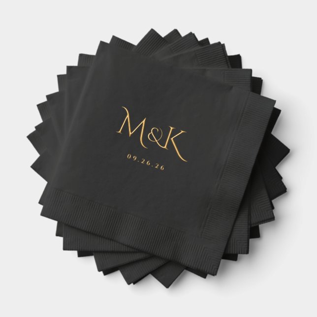 Avec Dorure Serviettes Estampées à la Feuille (Insitu (empilé))