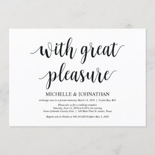 Avec grand plaisir, Mariage Elopement Invitations