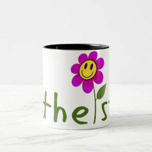 (Avec la fleur heureuse) tasses athées