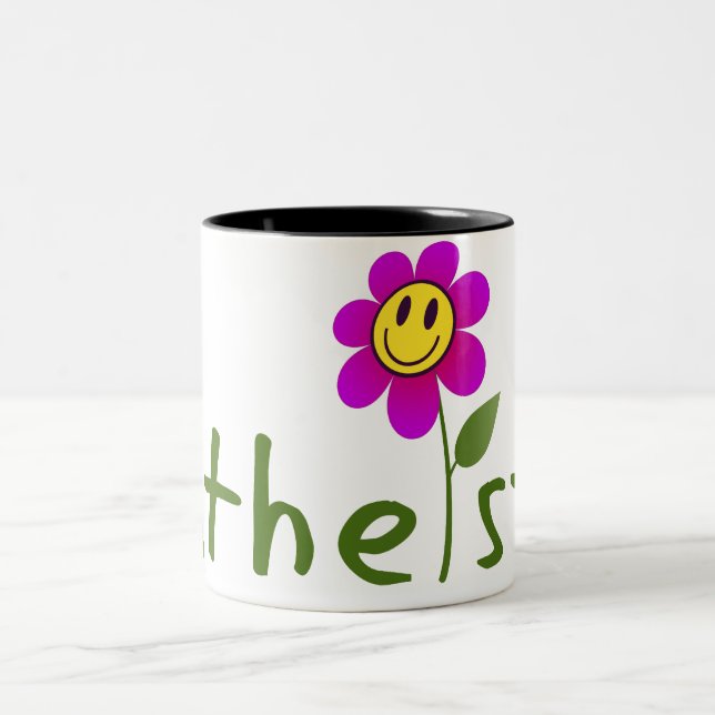 (Avec la fleur heureuse) tasses athées (Centre)