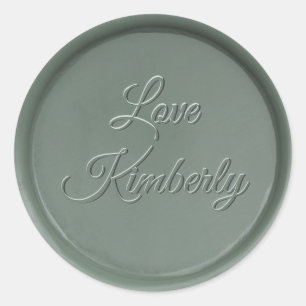 Avec l'amour Sticker en cire foncée