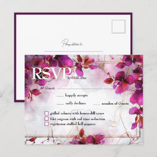 Avec le menu Fuchsia Enchantement : Aquarelle