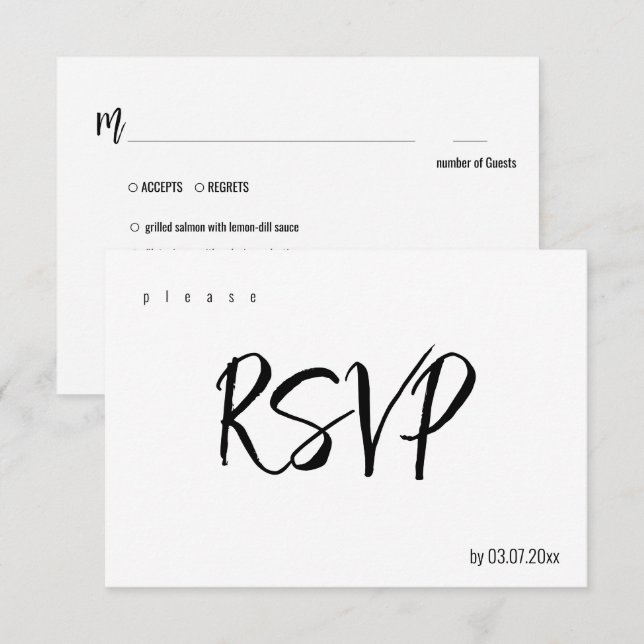 Avec MENU choix 💍 minimaliste Élégant (Devant / Derrière)