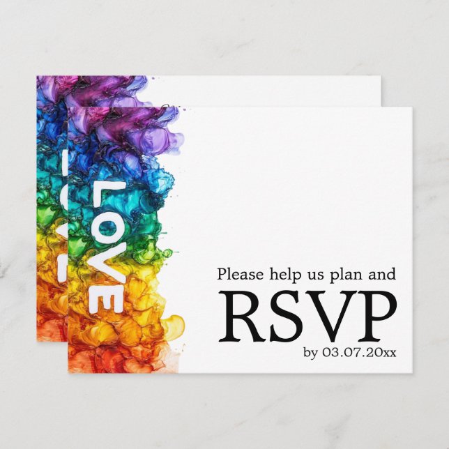 🌈 Avec menu LGBTQ Peint Avec mariage D'Amour (Devant / Derrière)