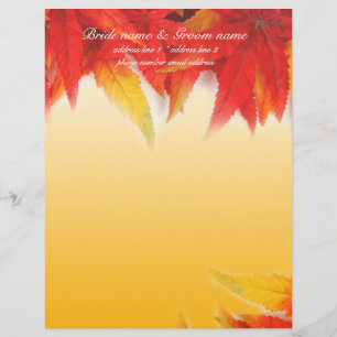 Avec Motif En-tête de lettre aux feuilles d'érable rouges d'a