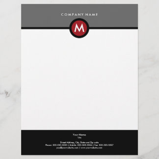 Avec Motif En-tête de lettre moderne d'affaires de monogramme