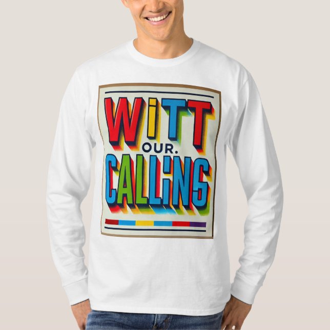 "Avec Notre T-shirt Appelant - Multi-Coloured Bold (Devant)