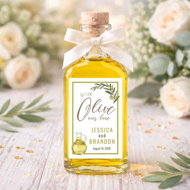 Avec Olive Notre Amour Étiquette de Bouteille de M (Créateur téléchargé)