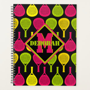 Avec padel monogramme Neon Rally Planner