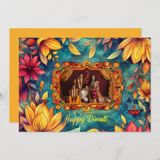 Avec Photo Happy Diwali (Devant / Derrière)