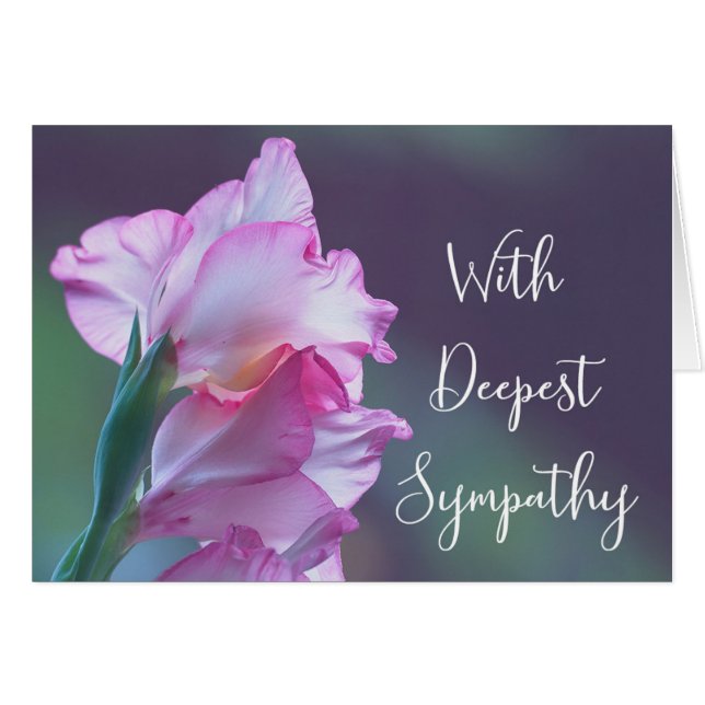 Avec profonde sympathie Gladiolus (Devant horizontal)