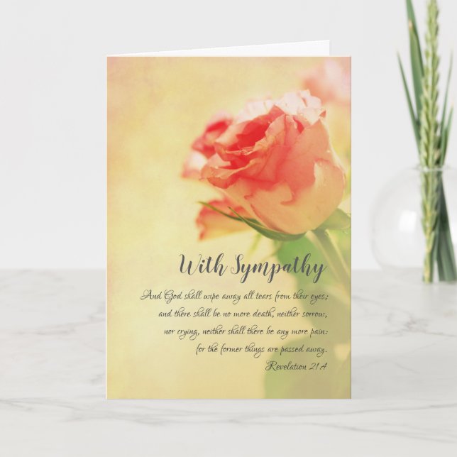 Avec sympathie, carte chrétienne avec des écriture (Devant)