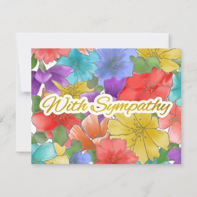 Avec Sympathie Moderne Multicolor Floral Or (Devant)