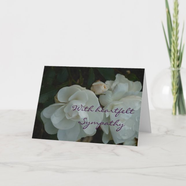 Avec sympathie sincère - Carte de condoléances (Devant)