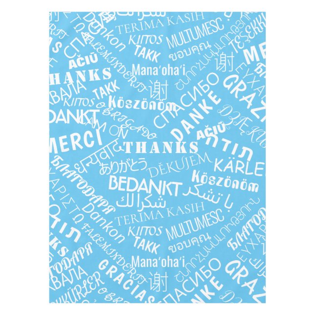 Avec texte Merci Nappe Choisir la couleur (Devant)