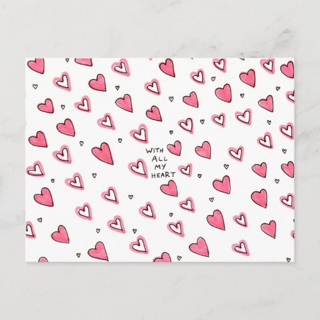 Avec tout mon coeur - Carte postale (Devant)