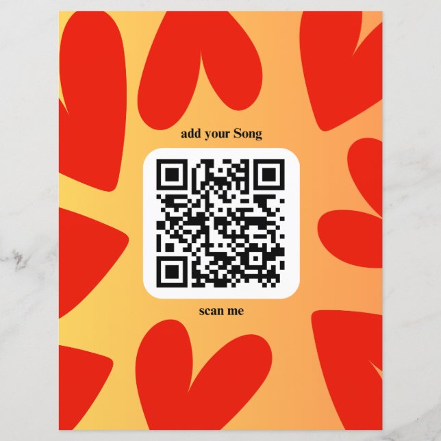 Avec une chanson personnelle par code QR (Devant)