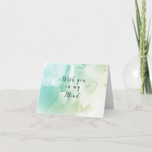 "Avec Vous Dans Mon Esprit" Pliée Carte Nota Vierg