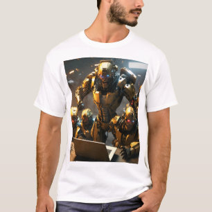 Avengers contre cyborgs – T-shirt de bataille de v