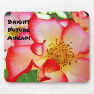 Avenir Radieux ! tapis de souris Roses Rouge Clair