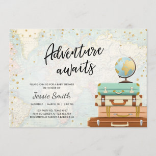 Aventure Attend Baby shower Invitation Plan de voy