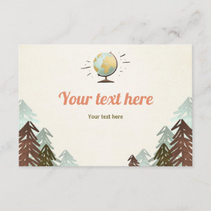 Aventure attend la carte d'insertion RSVP Carte de